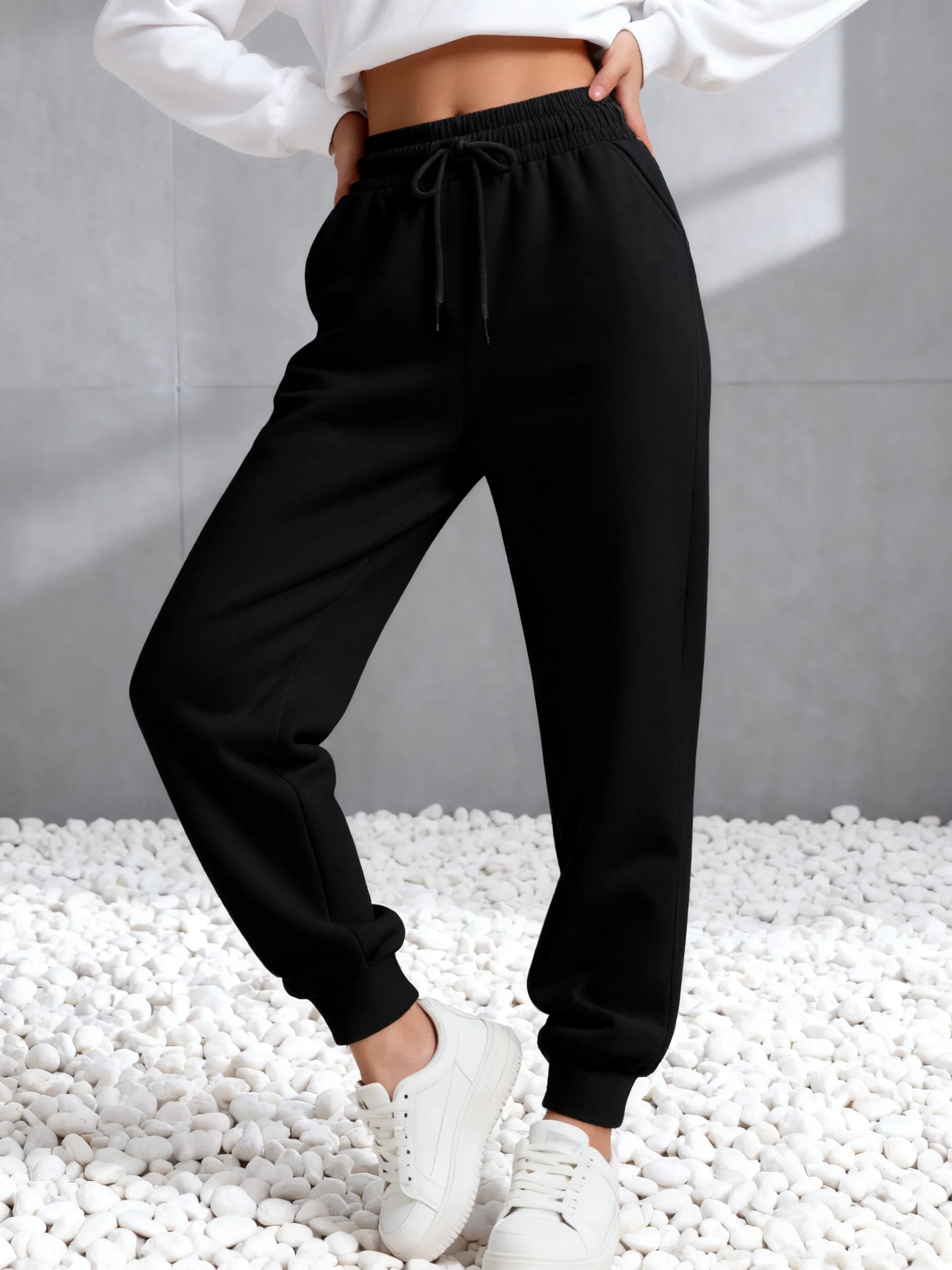Fleece-Lined Jogger Sweatpants