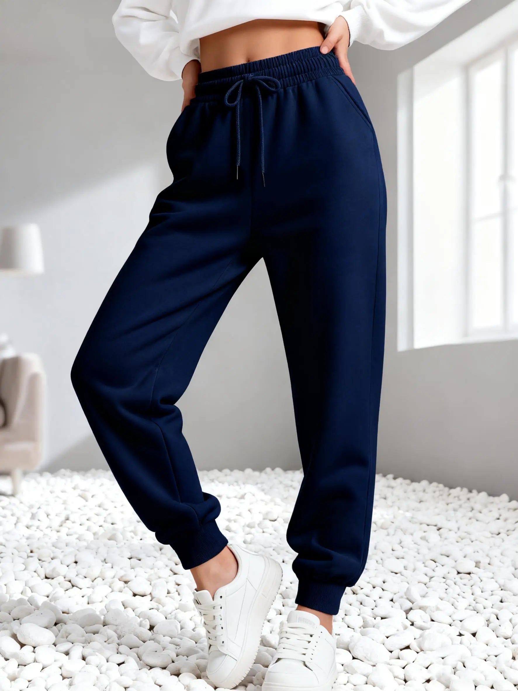 Fleece-Lined Jogger Sweatpants