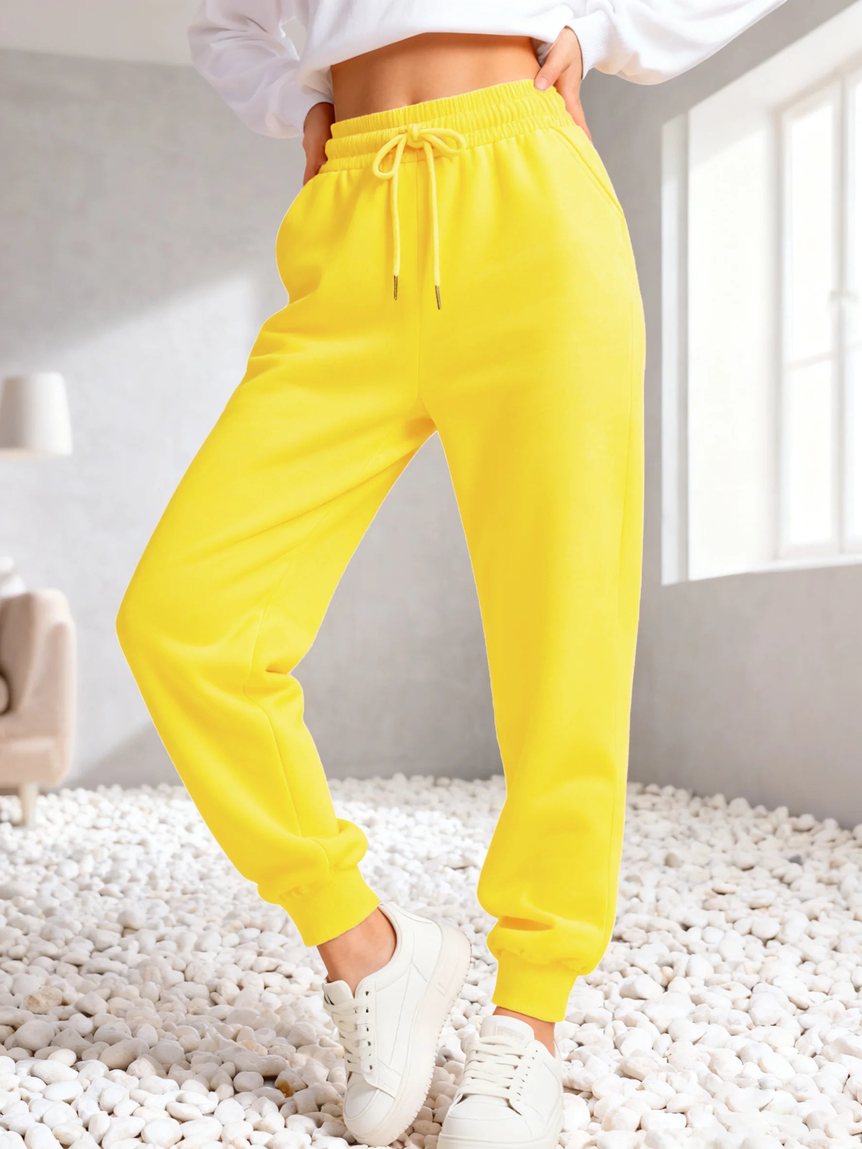 Fleece-Lined Jogger Sweatpants