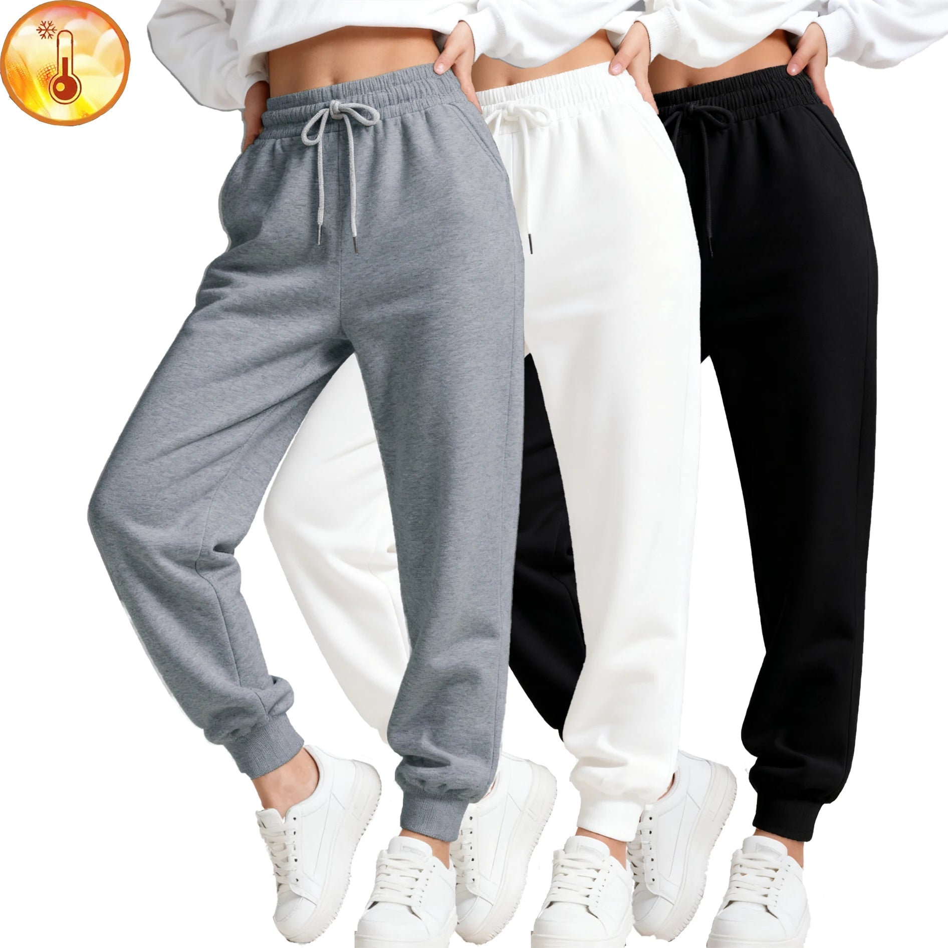 Fleece-Lined Jogger Sweatpants
