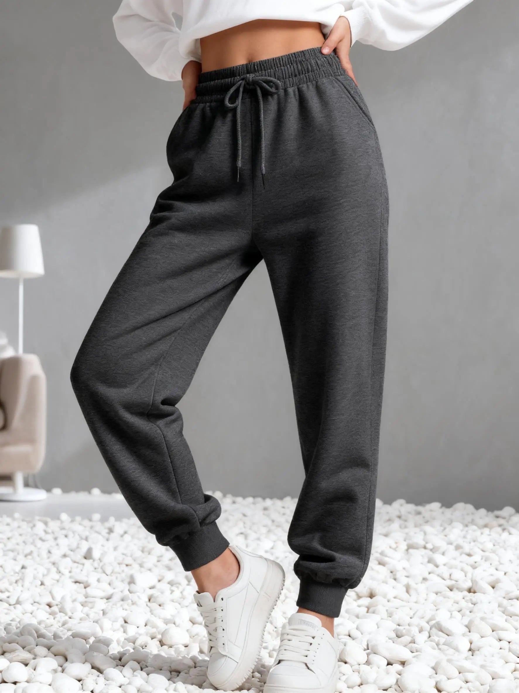 Fleece-Lined Jogger Sweatpants