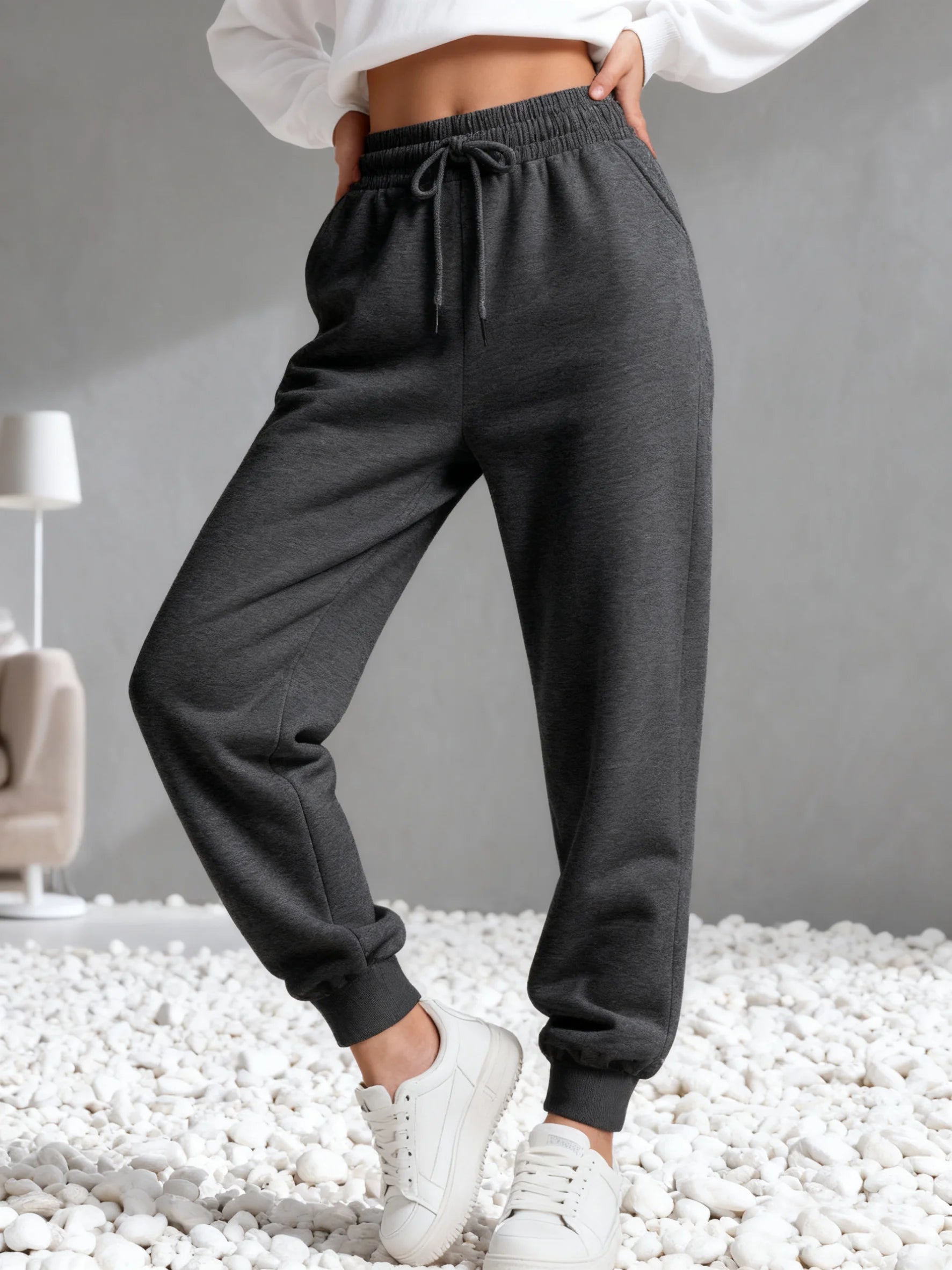 Fleece-Lined Jogger Sweatpants