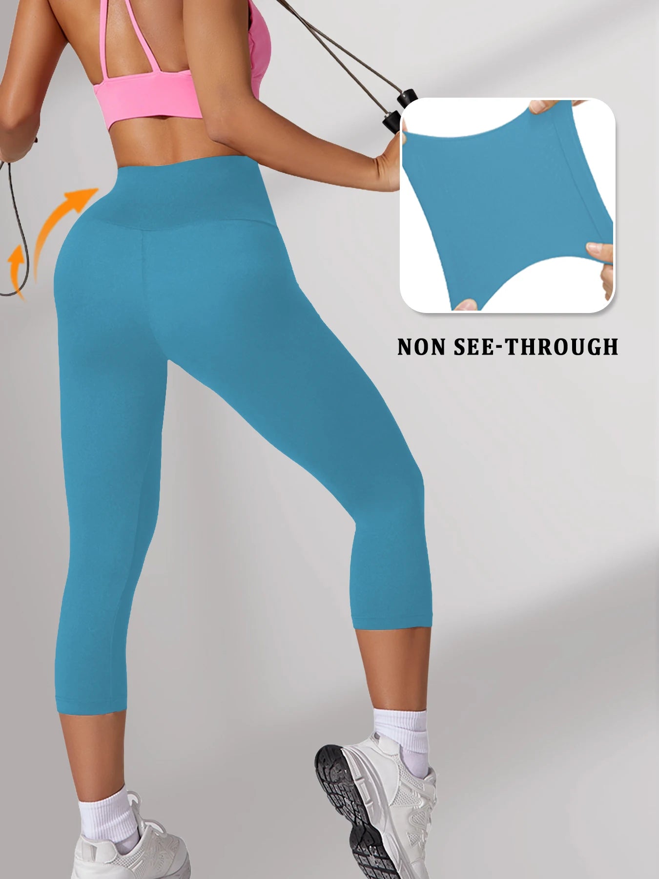 High-Waist Tummy Control Capri Leggings